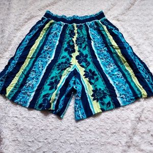 Caliche Collection Vintage Tropical wide leg Rayon shorts Vacation Travel Resort